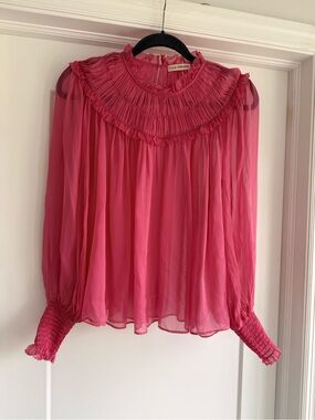 Ulla Johnson | Silk Ruffled Long-Sleeve Blouse